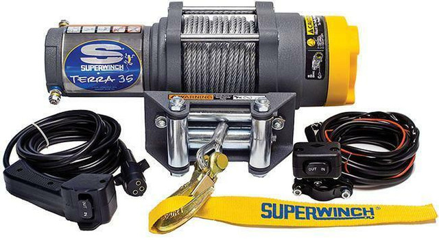SUPERWINCH 12V ATV/UTV Utility Winch - Steel Rope (Terra 35) Superwinch UTVS0020553 UTV Source