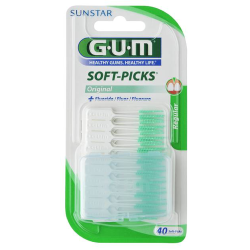 Gum soft picks. filamentos de goma. envase de 40 UDS.