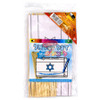 12 Large Israeli Flags with Wooden Dowels for Decoration