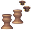 1 Pair of Wooden Candlesticks for Decorating