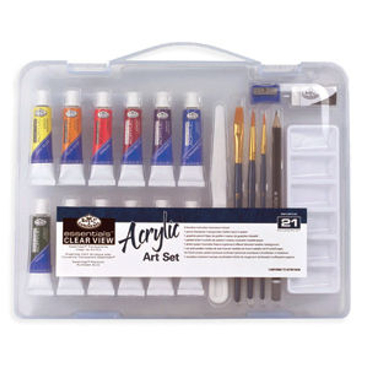 Royal & Langnickel Acrylic Painting Set in a Large Clear View Art Case