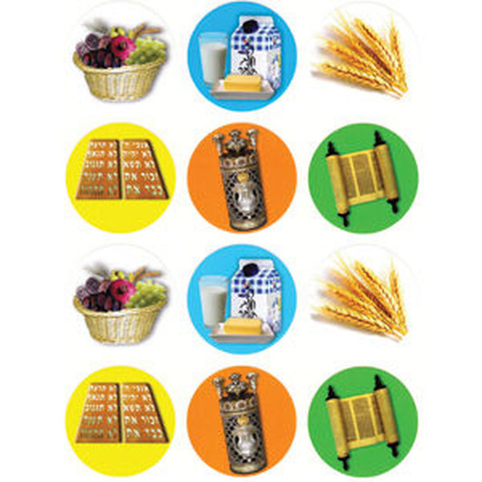 Shavuot Symbols Stickers - 1 Sheet