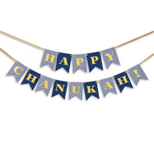 "Happy Chanukah!" Flag Banner