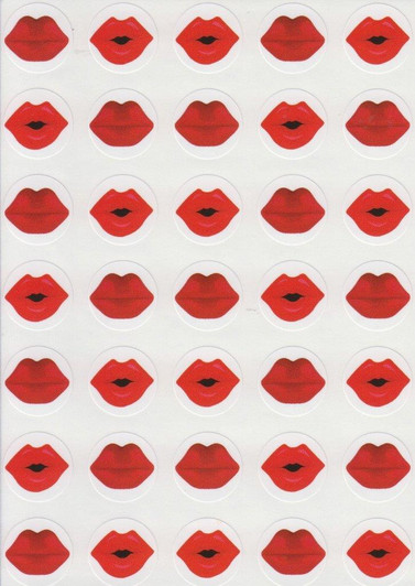 Kisses Stickers 0.7"  - 1 Sheet