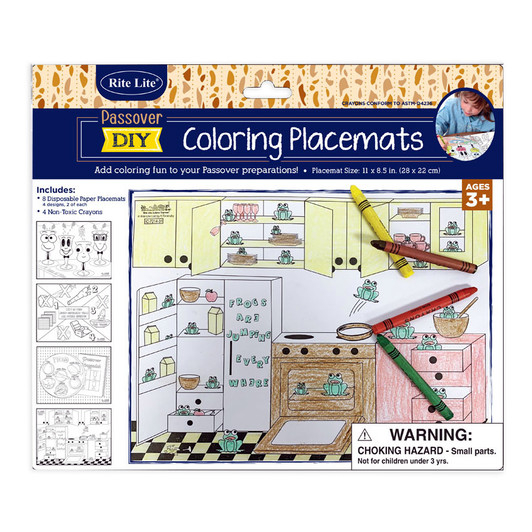 Passover Coloring Placemats Kit (8)
