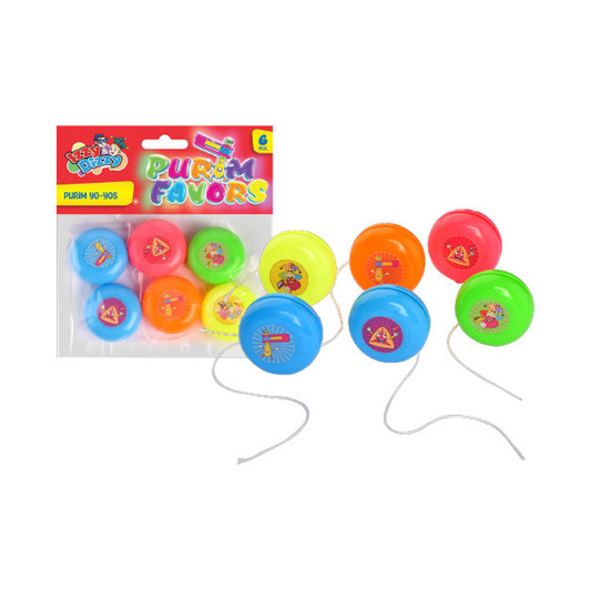 Purim Yo-Yos - Pack of 6 Purim Yo-Yos - Pack of 6