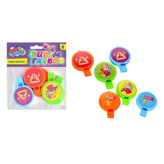 Purim Whistles - Pack of 6