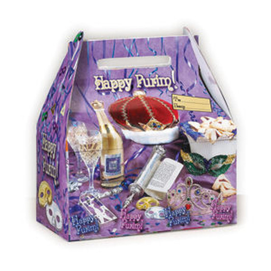 Large Purim Mishaloach Manot Gift Box (Purim Scene) Large Purim Mishaloach Manot Gift Box (Purim Scene)