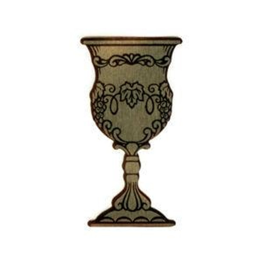 Medium Gold Kiddush Cup - Die Cut Jewish Stickers