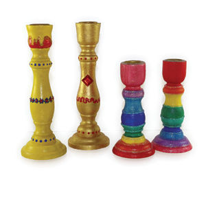 Wooden Candlesticks for Decorating in 2 sizes