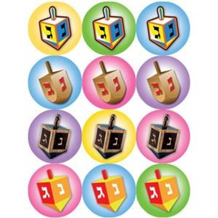 Chanukah Dreidles Stickers