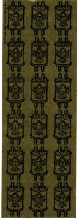 Gold Dressed Torah Die Cut Sticker  - Jewish Stickers - 1 Sheet