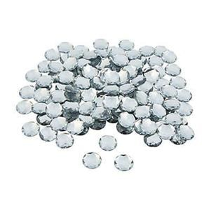 Silver Large Faceted Round Gems