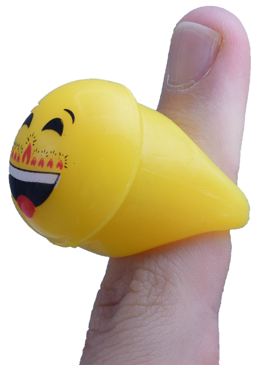 Hanukkah LED Emoji Ring on Finger