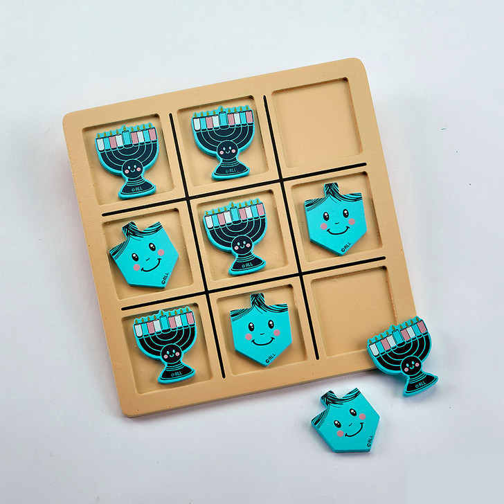 Chanukah Wood Tic Tac Toe Game