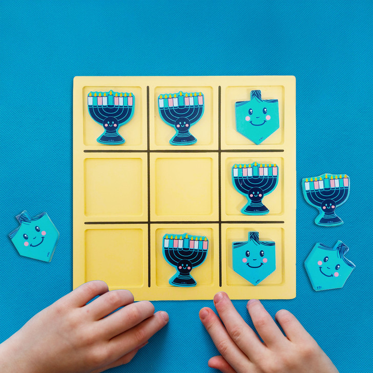 Chanukah Wood Tic Tac Toe Game