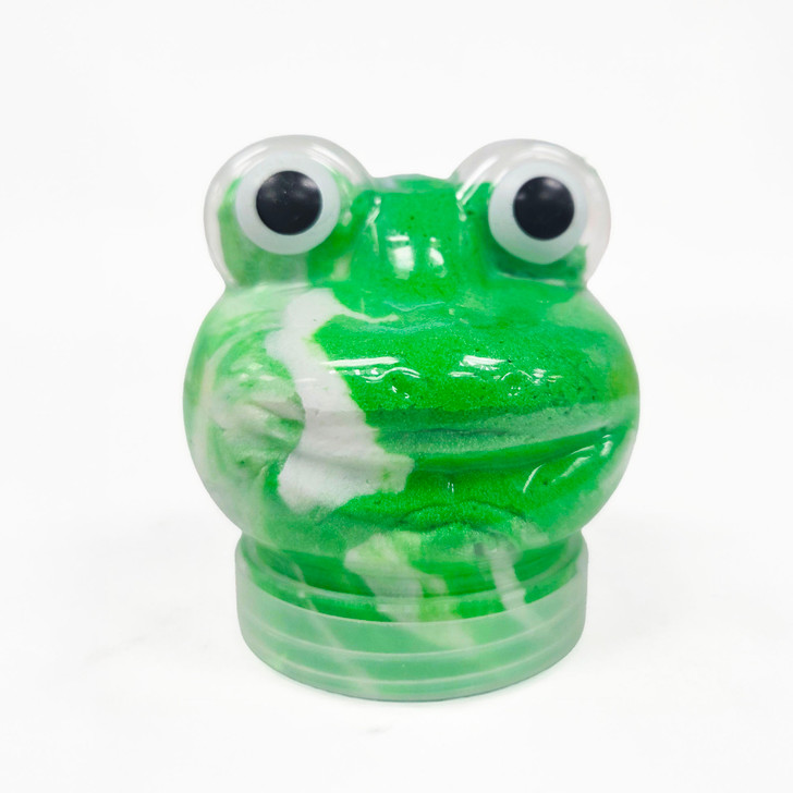 Frog Shaped Container of Passover Green & White Slime