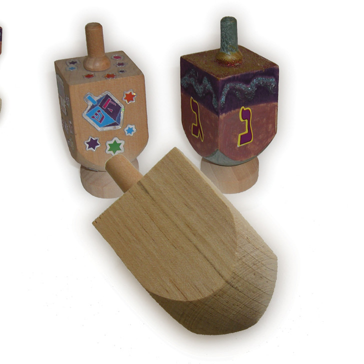 Wooden Craft Dreidel for Decoration Hanukkah arts and craft project