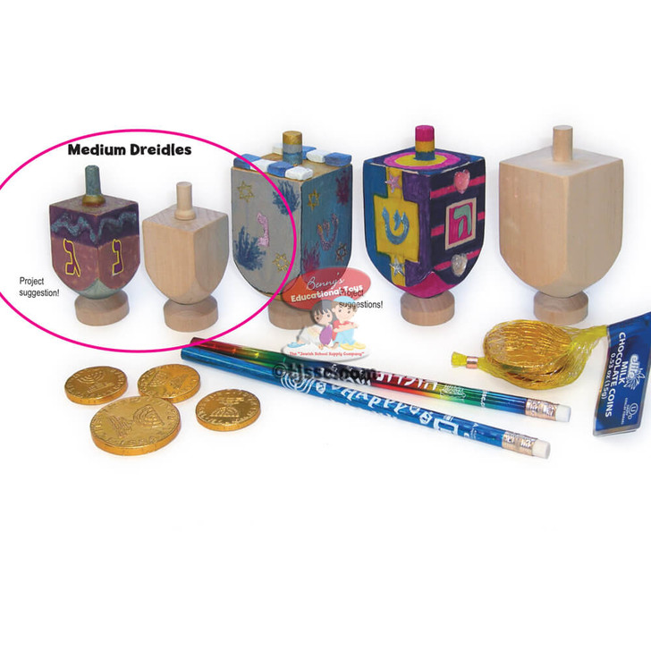 Wooden Dreidel for Decoration Hanukkah arts and craft project