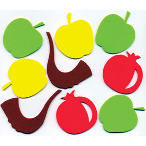Rosh HaShanah Colorful Jewish Foam Shapes