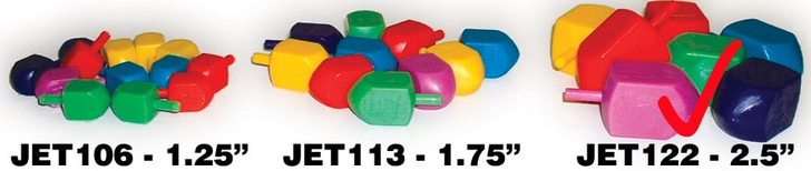 SINGLE Jumbo Plastic Chanukah Dreidels