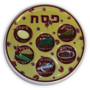 Disposable seder plate (tray) - Flower