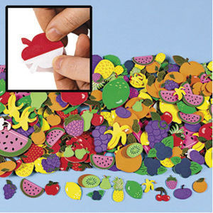 Fabulous Self Adhesive Foam Fruit Shapes