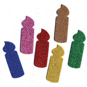 Small Glitter Candle Foam Shapes