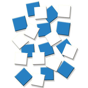 Blue & White Foam Shapes