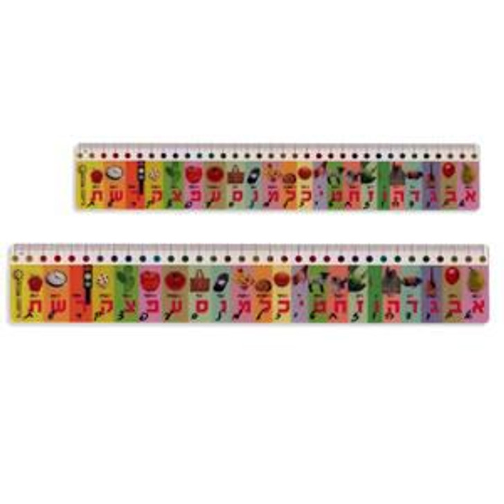 Colorful Hebrew Aleph-Bet Rulers