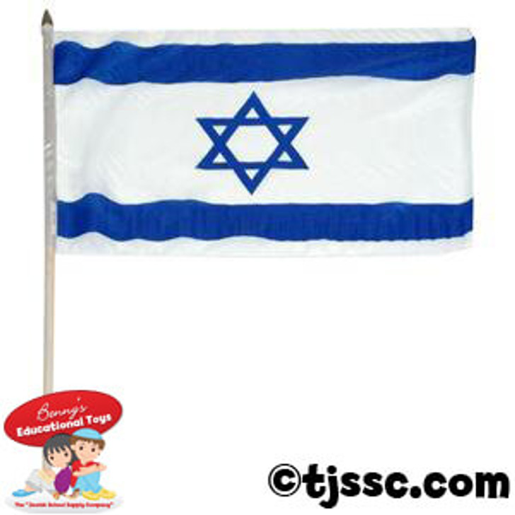 Israeli Flag on Wooden Stick