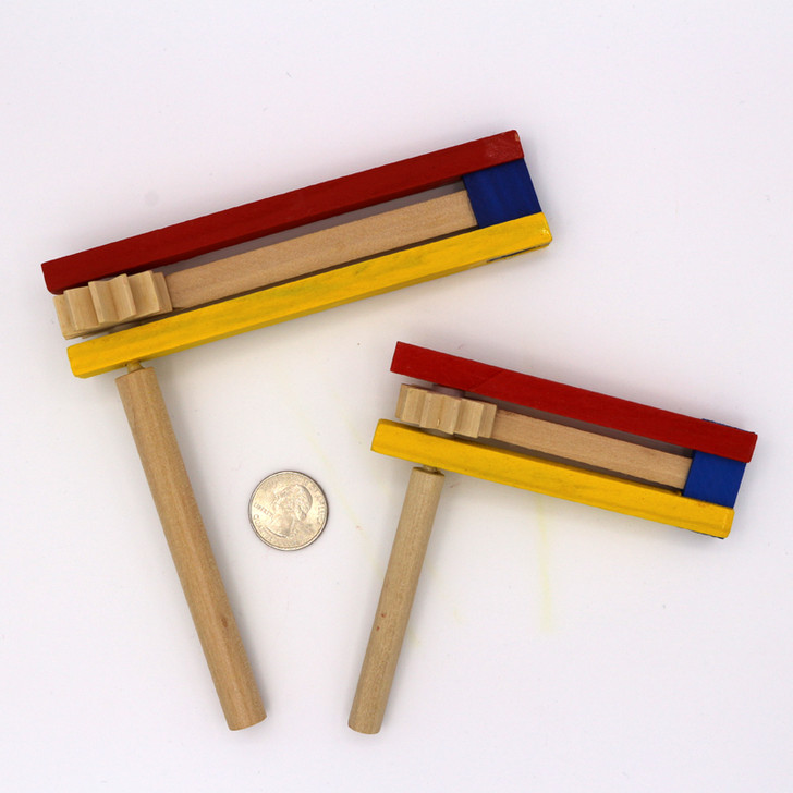 Large Colorful Grogger (DS0064) and small Grogger (DS0092) shown with Quarter for easy compare.