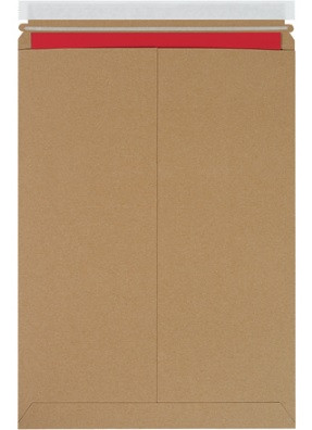 6" x 8" Kraft SelfSeal Flat Mailers 100 / Case