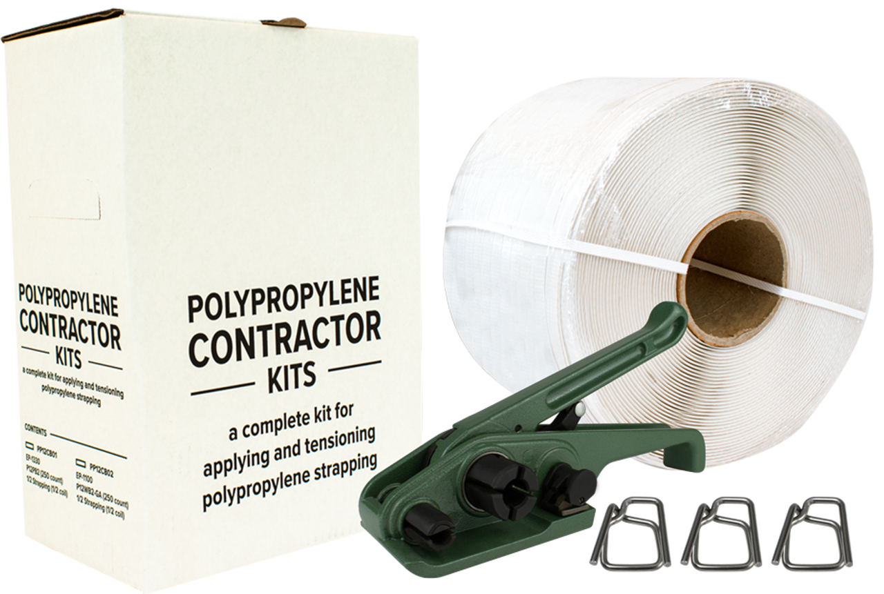 Polypropylene Contractor Kit 1/2" x 3,000' Strapping, Windlass