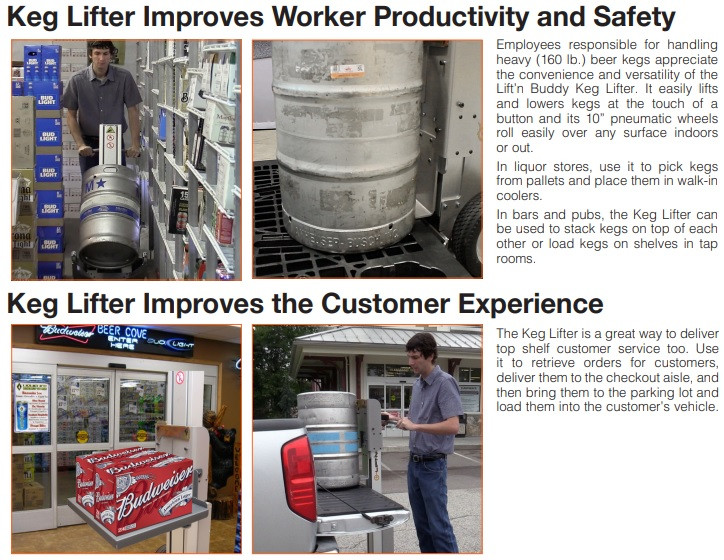 Lift'n Buddy Keg Lifter Battery Operated Hand Truck Dolly