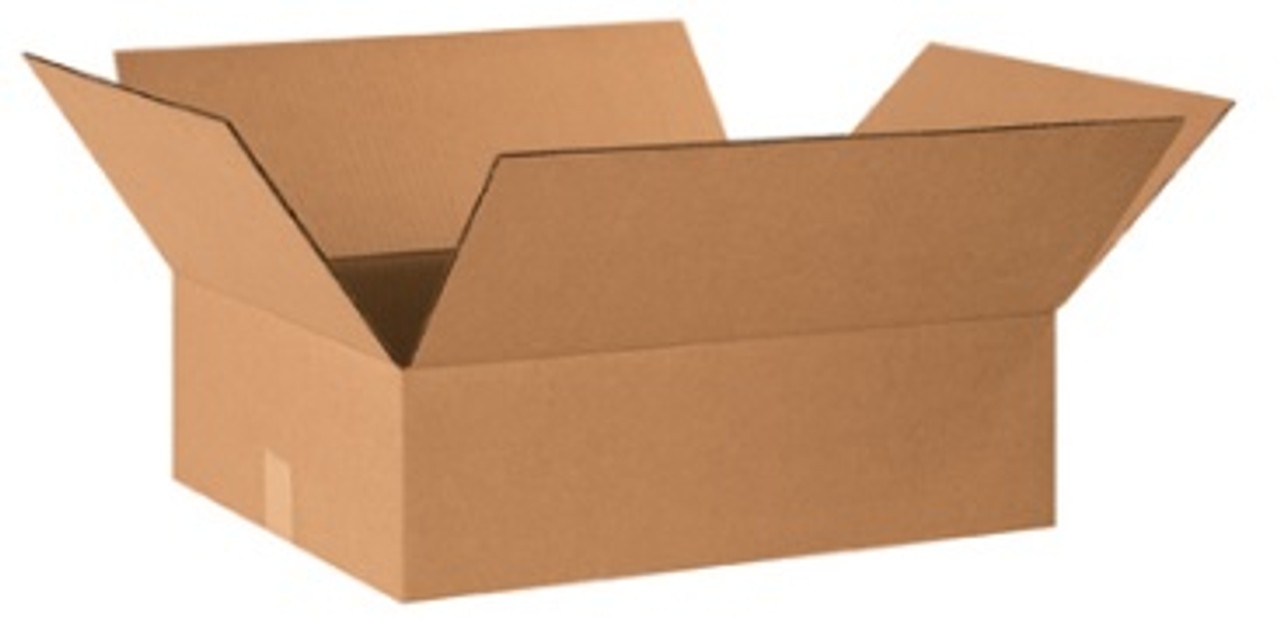 20" x 16" x 6" Flat Corrugated Cardboard Shipping Boxes 25/Bundle