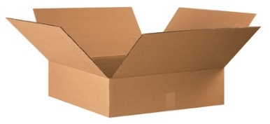 22" x 22" x 6" Flat Corrugated Cardboard Shipping Boxes 15/Bundle