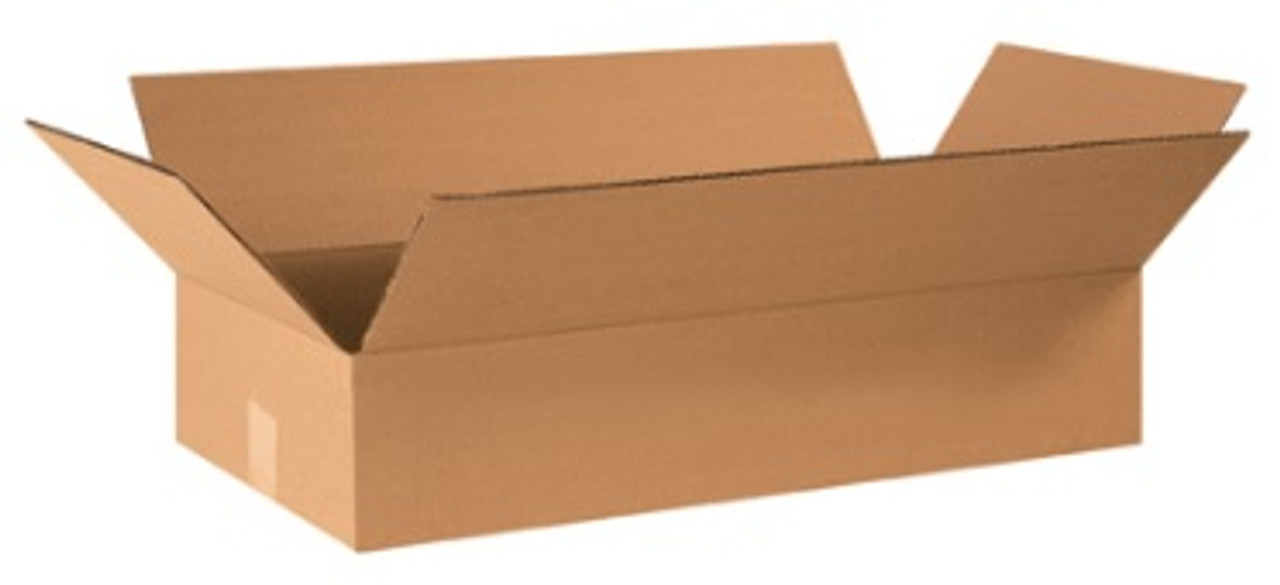 24" x 12" x 4" Flat Corrugated Cardboard Shipping Boxes 25/Bundle