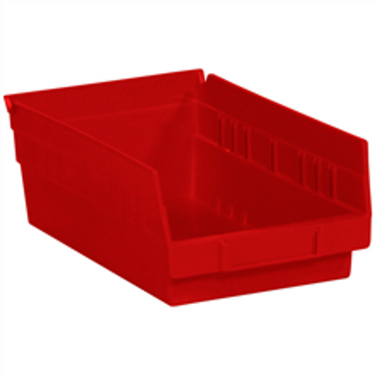 11 5/8" x 6 5/8" x 4" Red Plastic Shelf Bin Boxes Case / 30