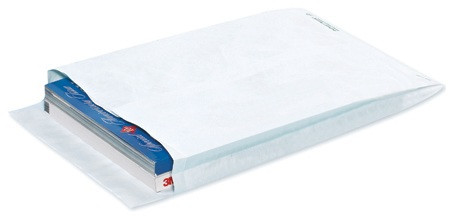 10" x 13" x 2" Plain White Expandable End Opening Tyvek® Envelopes 100