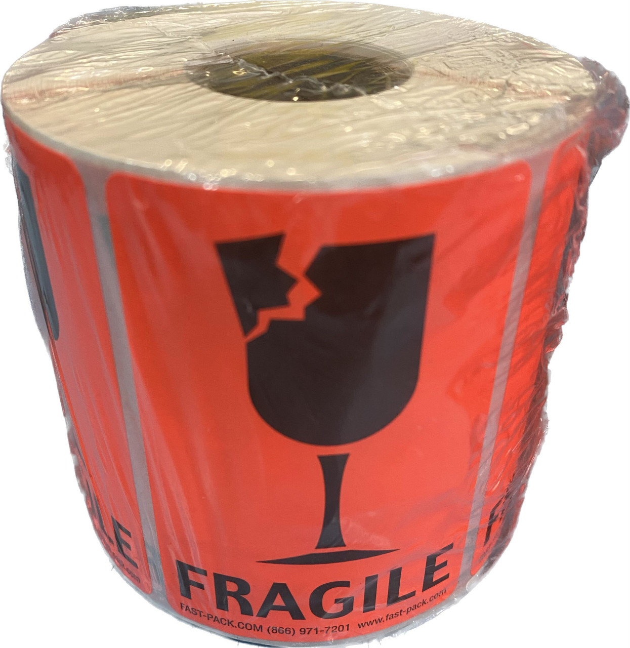 Roll of 500 Fragile Glass Warning Labels