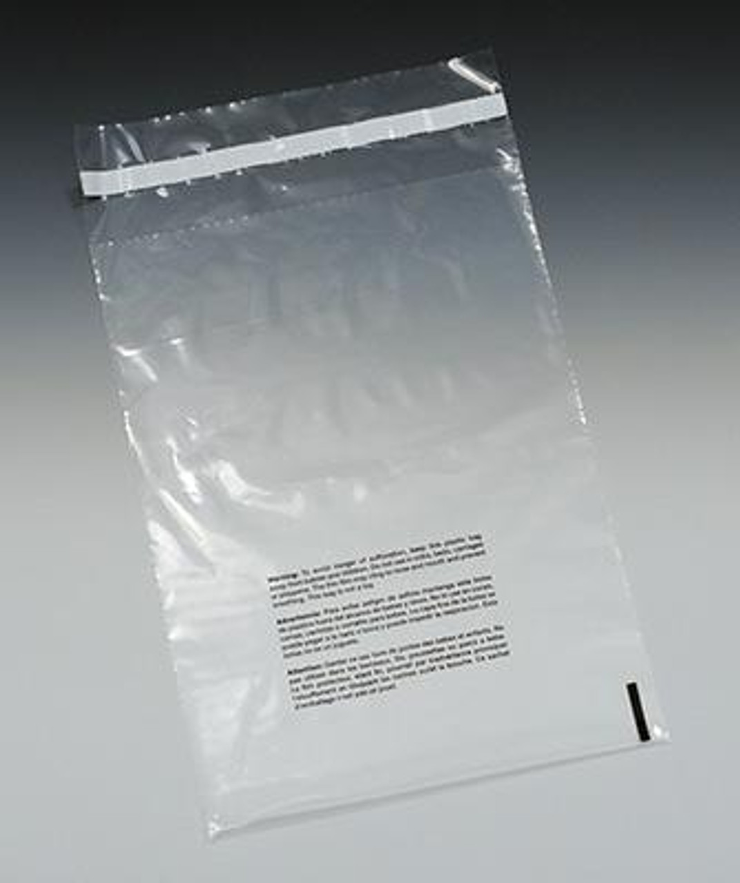 100 18 x 24 1.5 Mil Self Seal Suffocation Warning Poly Bags