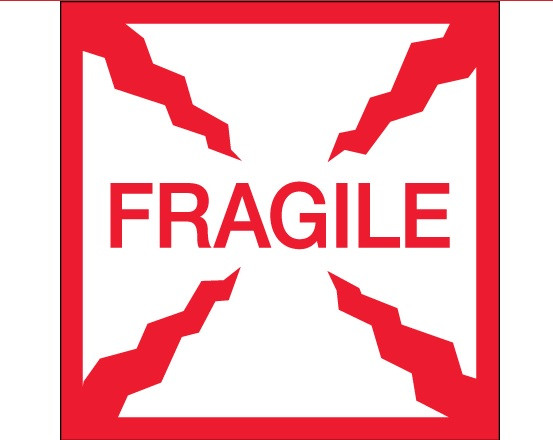 fragile labels roll