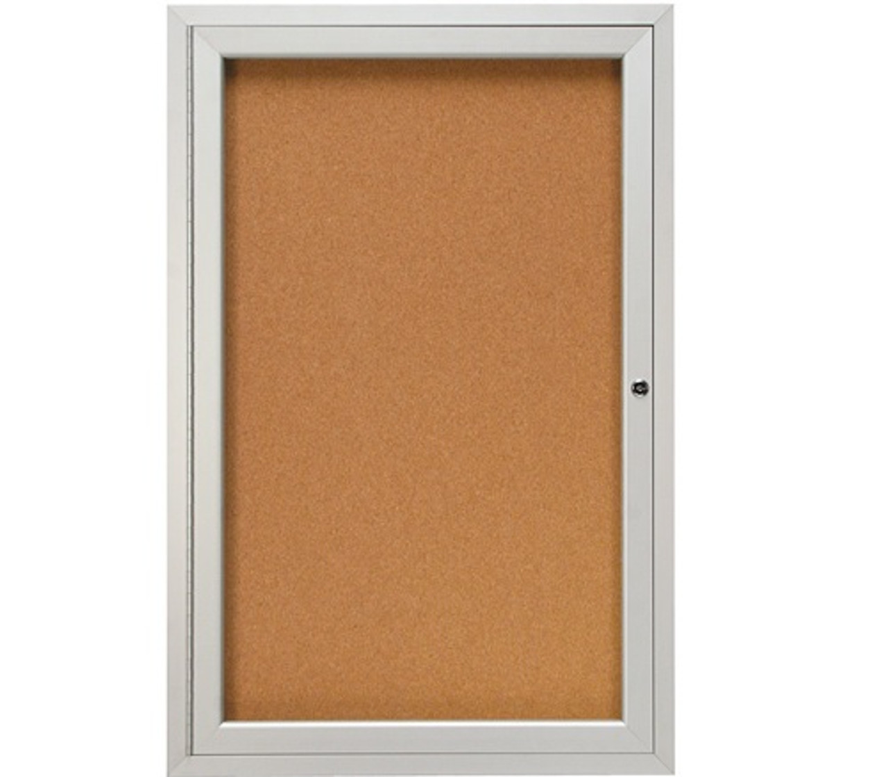 2' x 3' Enclosed Cork Bulletin Board with Locking Aluminum Frame