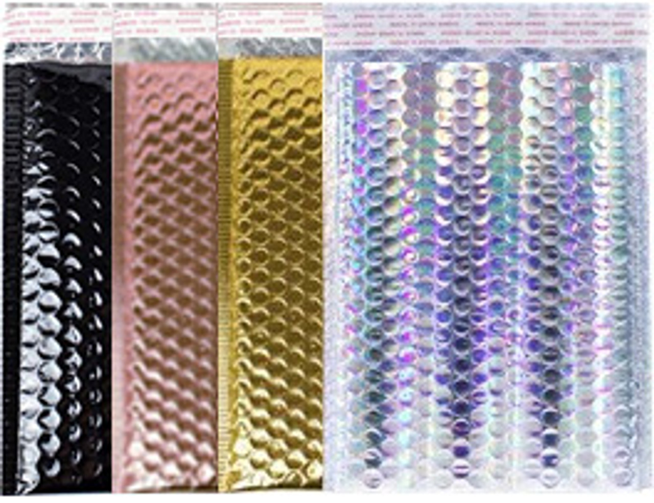 50 Metallic Gold Holographic Foil Mailing Bags 9" x 12.5" 