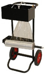 NEW PRODUCT ALERT!  Need Strapping? Have Stretch Wrap? Try Our Stretch Wrap Roper Device Strapping Pallet Cart