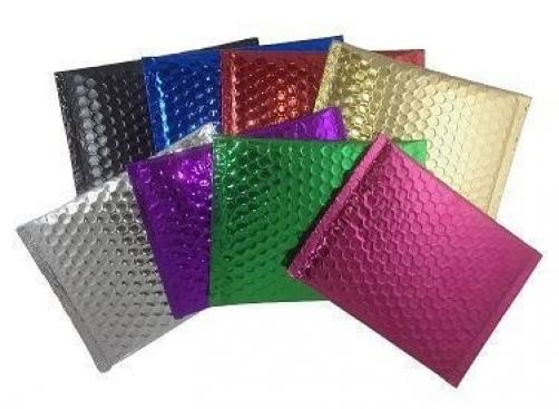 Color Metallic Bubble Mailers, Bubble Envelopes, Blingvelopes™ Black