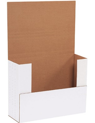 12 1/8" x 9 1/8" x 4" White EasyFold Mailers 50/Bundle