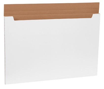 30" x 22 1/2" x 1" White Jumbo FoldOver Mailers 20/Bundle