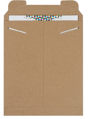 White Stayflats® 11" x 13.5" White Flat Mailers 100 / Case